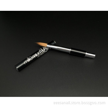 Eeesa Professional Pure Kolinsky Acrylic Nail Brush 8# Black Metal Handle